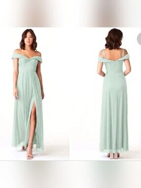Azazie Almendra Bridesmaid Dress in Agave